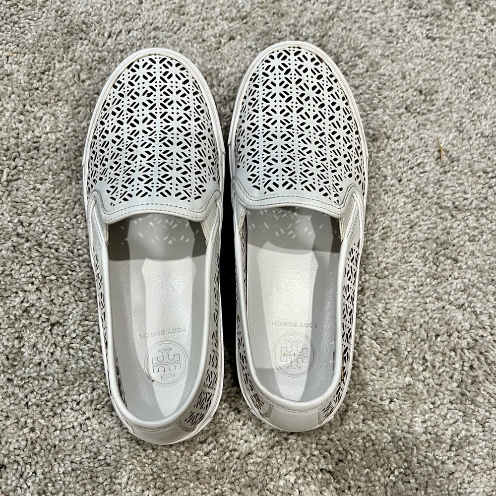 Tory Burch White Slip on Sneakers